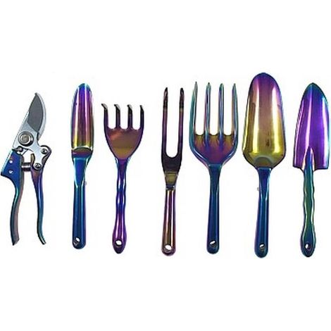 Jeu d'Outils de Jardin 7x - Aluminium Coloré - Pratique et Durable - Haute performance - Efficace et robuste - Beast (1/5)