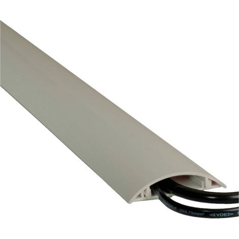 Passe-câble gris 1 m x 60 mm x 15 mm – Rail solide pour routage câbles – Convient espaces confinés – Livraison 1 pièce – Value (1/2)