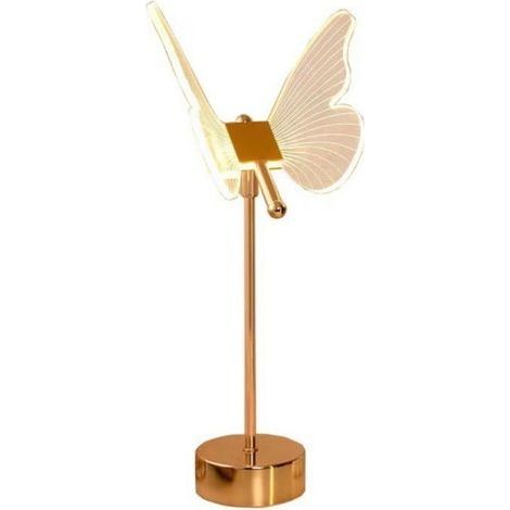 Lampada da comodino in acrilico, luce notturna, regalo di compleanno, luminosità regolabile, motivo a farfalla, design a farfalla (1/5)