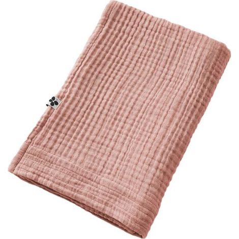 Serviette de toilette 50 x 90 cm Gaze de coton unie Gaïa - Gaïa Rose Pêche - Gaia Rose Pêche - (1/4)