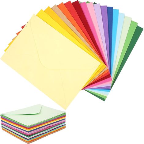 85 Colorful Envelopes 158 x 109 mm, 17 Colors, Gift Envelopes (1/5)