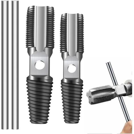 Endommagé vis Extracteurs Dénudés, Kit d'extracteurs de vis tarauds 1/2" et 3/4", Extracteur de Vis à Double Tête, pour enlever les vis endommagées et réparation de raccords filetés de tuyauterie (1/5)