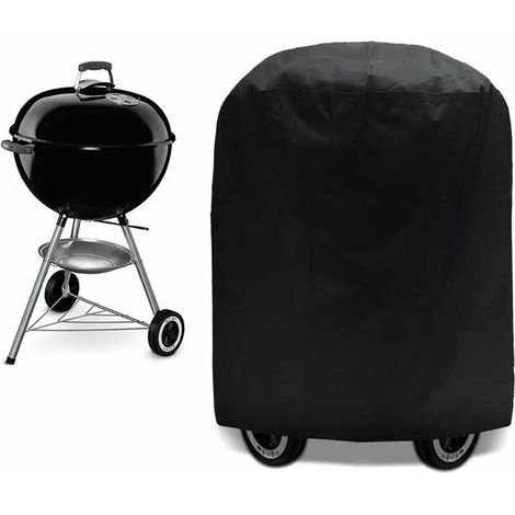 BBQ Cover, UV Resistant, Waterproof and Moisture-Proof, Black, Suitable for Brands such as Weber and Holland - 70 x 70 cm