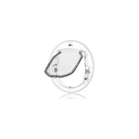 Porte de chien porte de fenêtre porte ronde à rabat clair avec 4 façons Lock & Liner Kit pour chat chiot Doggie meilleur s'adapte pour la fenêtre de l'écran, porte en verre coulissante (1/4)