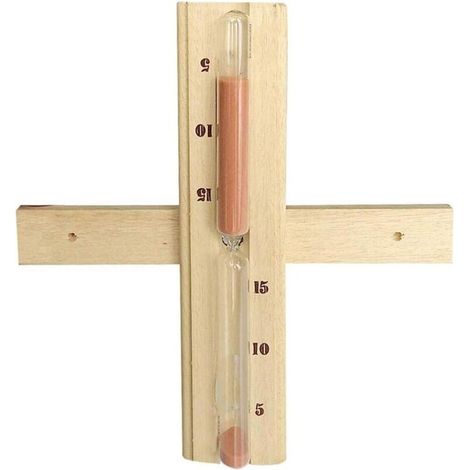 YMYNY Sanduhr, 15 Minuten rotierende Sauna, Wandmontage, Holzsauna, Sanduhr-Timer, Sand-Countdown-Uhr, Spa-Sauna, Sanduhr, Sauna-Zubehör für Dampfbad (1/4)