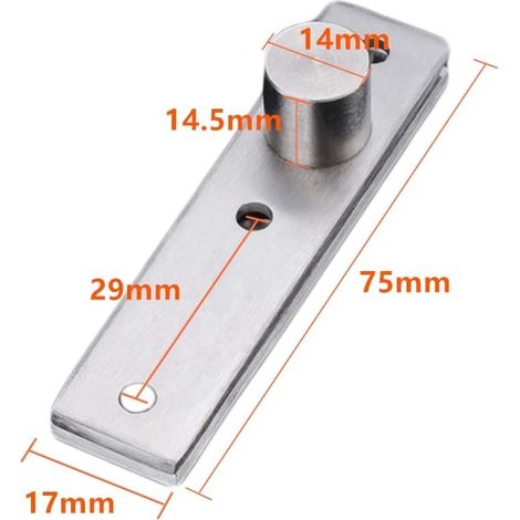 Lot de 2 Charnières invisibles, Acier inoxydable, Pivotantes 360 degrés, Système à billes, Pour porte placard cuisine (1/4)