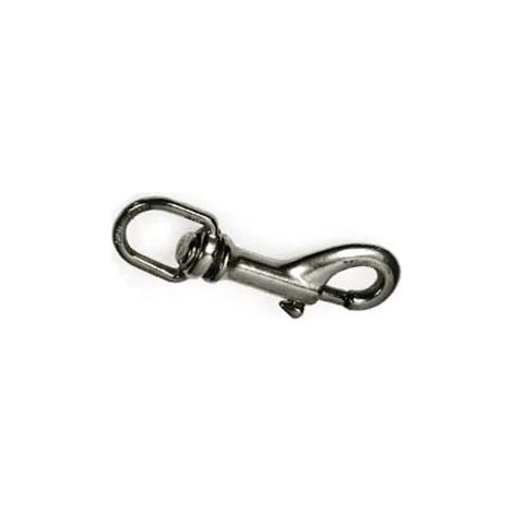 MOSCHETTONI REDINE LUNGO CON GIRELLO IN OTTONE NICHELATO- - mm.65 con asola da mm.10 - 5 pezzi