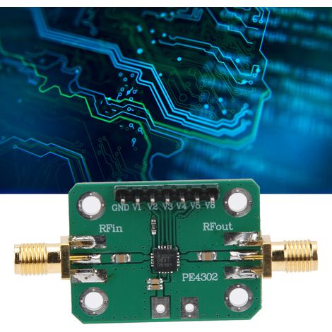 Module d'atténuateur RF PE4302 à commande numérique parallèle, composant électronique haute performance.