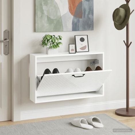 vidaXL Wall-Mounted Shoe Cabinet HAARLEM 71 x 17 x 43 cm (1/5)