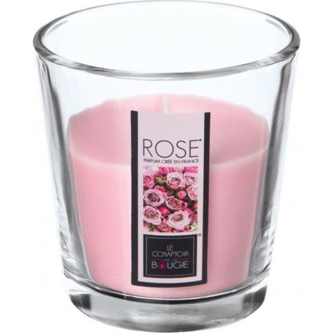 Bougie Parfumée en Verre "Nina" 90g Rose