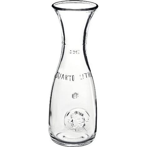 BROCCA CARAFFA IN VETRO COLLO D'OCA PER ACQUA E VINO MISURA 250 ML
