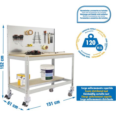 Simonrack Profi Werkbank Galvanisiert Holz Robuste 120 kg