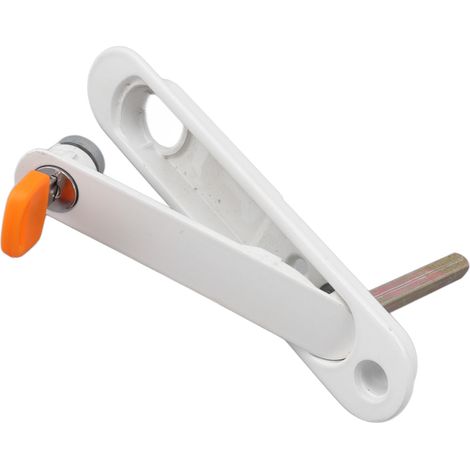 Loquet de porte moustiquaire dissimulé avec poignée et verrou à clé, blanc (1/5)