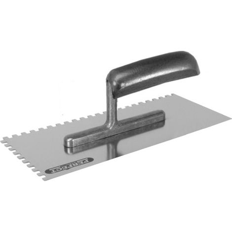 Llana de acero inoxidable Stalco 280x130 dentada 8/8 perfecta (1/2)
