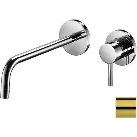 Paffoni Light - Mitigeur de lavabo encastré avec corps, installation de 2 trous, doré LIG105HG70 (1/2)