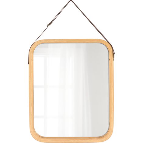 Specchio rettangolare in bambù sospeso - bambù - Tendance