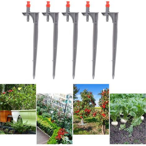 Packung mit 20 Bewässerungstropfern mit Einsatz für Obstbäume, für den Gartenbau, 360°-Bewässerung (rot) (1/5)
