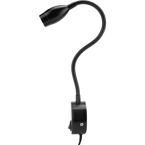 Lampe lecture chevet LED flexible – applique murale – chambre / hôtel / bureau / maison – prise EU (1/5)