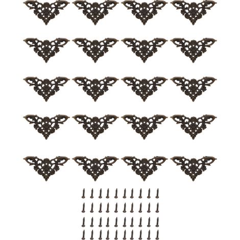 20Pcs Corner Protector Zinc Alloy Classical Retro Elegance Exquisite Comfortable Corner Cabinet Protection (1/5)