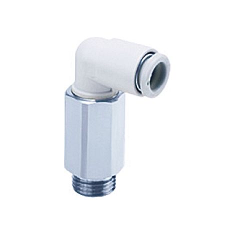 Adaptateur fileté coudé SMC KQ2 vers Enfichable 10 mm R 1/8 Mâle