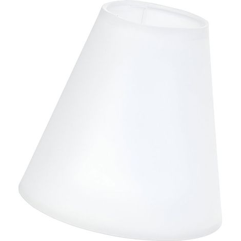 Abat-jour blanc polyester 15 cm – Bague d'adaptation E14/E27 – Pour espaces modernes et élégants – Diamètre 15 cm – Unimasa (1/3)