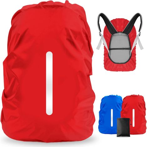 Housse de pluie imperméable et réfléchissante pour sac à dos, anti-poussière, antivol, idéale vélo, randonnée, camping, voyage. (1/5)