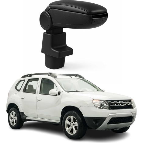 OMAC Accoudoir pour Dacia Duster 2010-2017 - Snap-On - ABS + Simili Cuir - Aucune Perçage ou Installation - Installation Facile Noir (1/5)