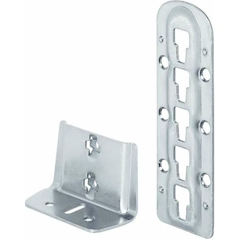 – Ferrure d'assemblage pour lit – Acier réglable – Support barre centrale 35mm – Installation facile pour sommiers à lattes (1/5)