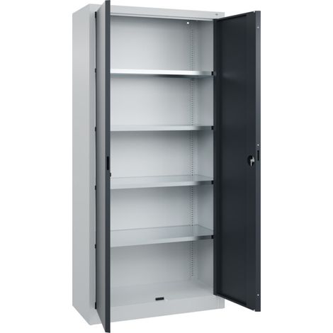 C+P Armoire d'atelier Basis PLUS, 1950x930x400mm, 7035/7016 (1/5)