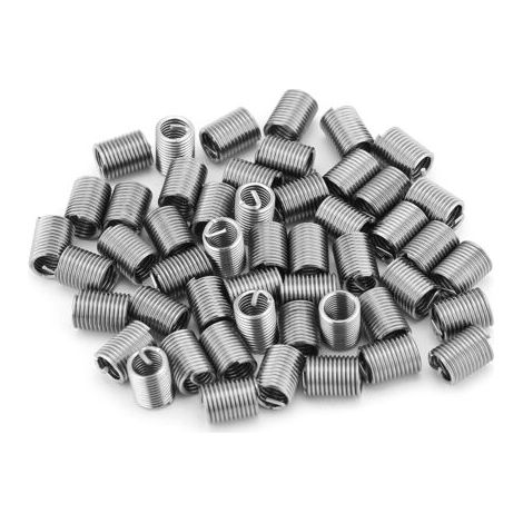 50 inserts filetés hélicoïdaux en acier inoxydable SS304, fil enroulé, longueur M6 x 1,0 x 2,5 (1/5)