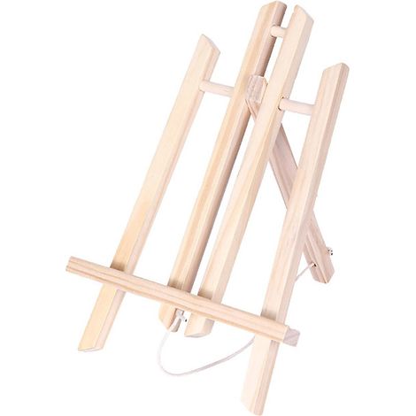 Mini-Tragbare Holzstaffelei mit verstellbarem Winkel, Tischstaffelei zum Malen und Ausstellen von Kunstwerken