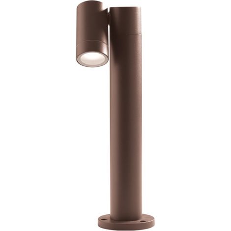 Lampioncino esterno gea led ges1110 45h gu10 led marrone lampada terra spot orientabile alluminio