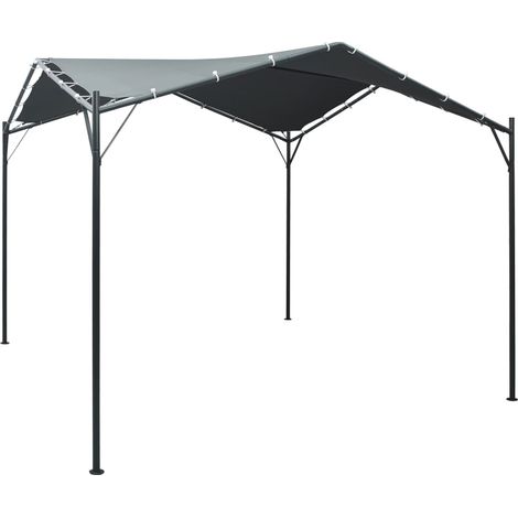 Gazebo Padiglione Tenda Tettoia 3x3 m Acciaio Antracite (1/5)