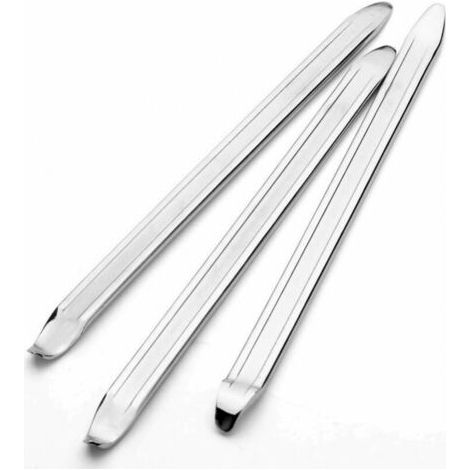 3 Stück Reifenheber, 30 cm Manganstahl-Reifenheber Werkzeuge zur Reifenreparatur für Fahrrad, Motorrad, Auto, Reifenwechsel (Silber) (1/5)