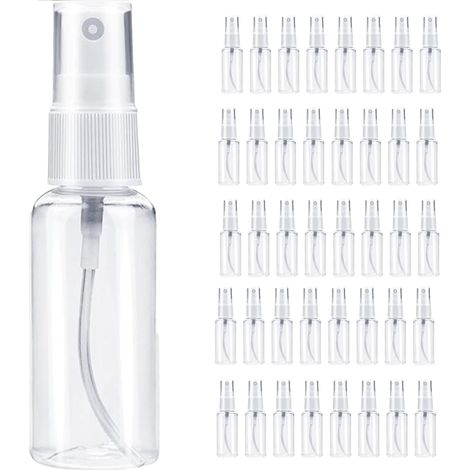 30ml Flacon Spray Vide 40 Pièces Vaporisateur Parfum Vide Voyage Bouteille Spray Vide Flacons et Vaporisateurs Plastique Rechargeable Flacon Pompe Vide Atomiseur pour Cosmétique (Transparent)