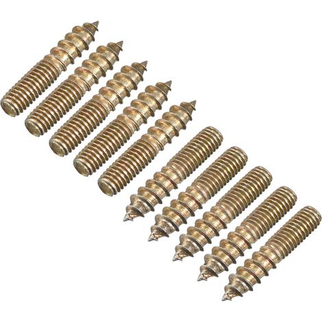 M6x30mm Vis Double Filetage Boulon Cintre, 24pcs Double Terminé Cheville Vis Bois pour Meuble Connexion (1/5)