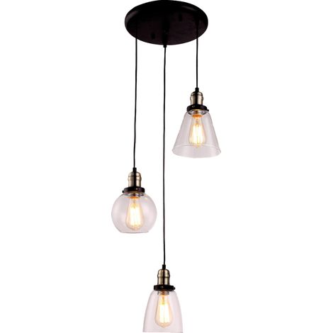 Suspension industrielle noire Kaja Samanta K-8036B-3 (1/5)