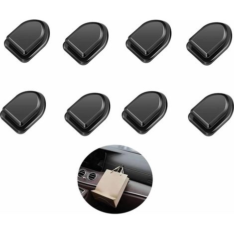 CCYKXA Pcs Car Hook for Mask, Car Dashboard Hook Holder, Self-Adhesive Wall Hanging Hooks, Keychains, USB Cable, Earphone Cable (Black) (1/5)