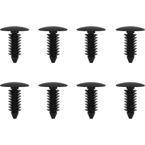 100 attaches clips rivets universels pour garniture portière auto, fixations poussoir, vis et retenues, lot de 100 pièces (1/5)
