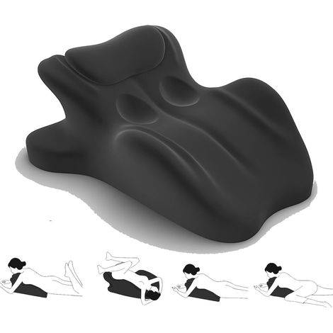 Koppelpillow, 27° Hoek - Instantane Perfecte Positie, Driehoekig GeheugenSchuim Pillow, Ondersteunt Buik en Nek, Herstelt