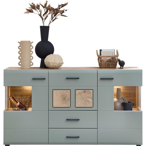 Mömax Sideboard Fun Plus II Grün/Eichefarben (1/5)