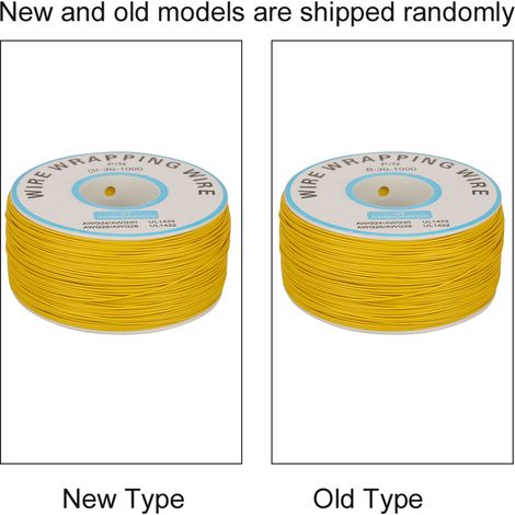 Rolle 30AWG 0,25 mm massiver Kupferdraht zum Verdrahten und Löten (Gelb) (1/5)