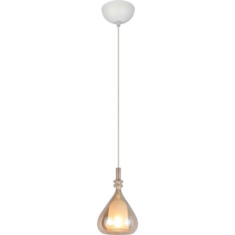Hängelampe Pendelleuchte Deckenleuchte Esszimmerlampe E14 Metall weiß matt H 200 cm
