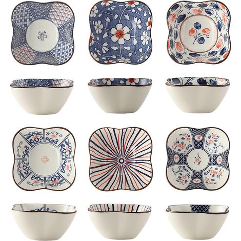 Ceramic Sauce Bowls Set of 6 Dipping Bowls Sushi Jam Tapas for Snack Soy (1/5)