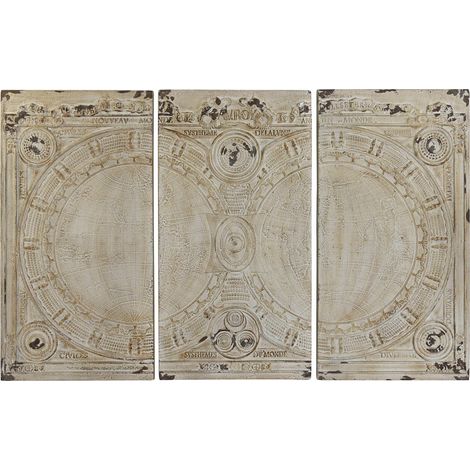 Tableau Abstrait élégance trio beige pour salon cosy - Teinte crème antique (1/4)