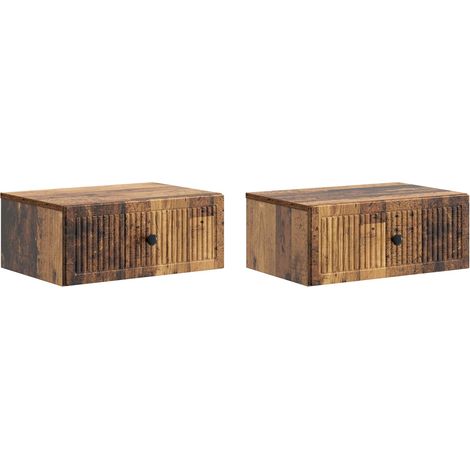 Nachttisch 2 pcs Altholz 49 x 34,5 x 20 cm Holzwerkstoff vidaXL