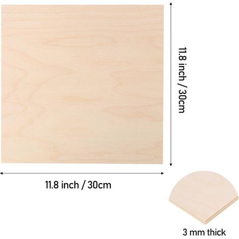 3mm Birkensperrholz 10PCS DIY-Kit fuer Lasergravur und Laserschneiden (1/3)