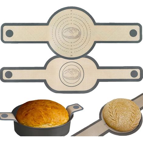 Lot 2 tapis cuisson silicone Dutch Oven cocotte pain rond ovale anches large -40 à 250°C fonte (1/5)