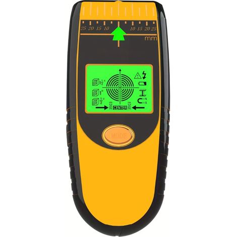 Detector de vigas de pared 5 en 1: localiza vigas de madera, metales y cables eléctricos. Pantalla LCD. (1/5)