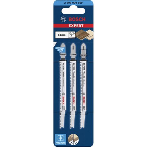 BOSCH HOJA EXPERT .WOOD2-SIDE CLEAN. T308B PARA SIERRAS DE CALAR UNIDAD UNIDAD DE EMBALAJE 3 unidades